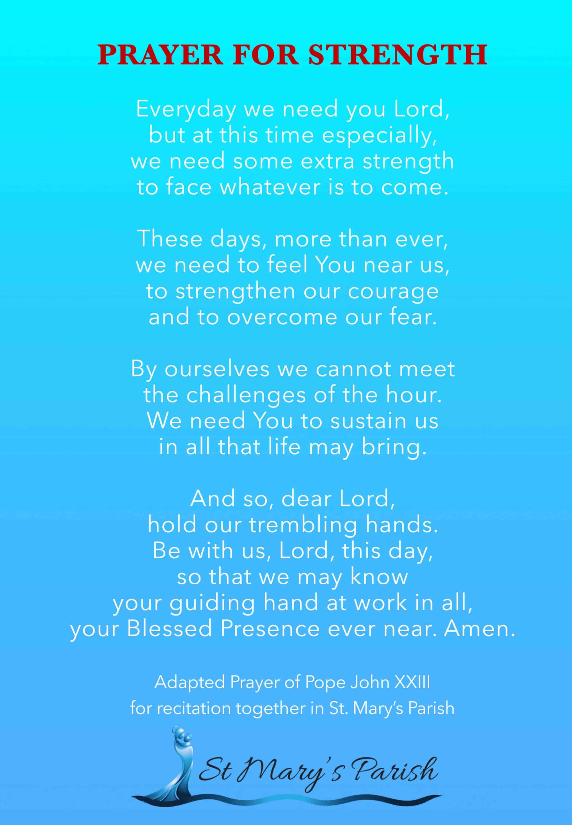 St Mary's Parish Prayer for Strength