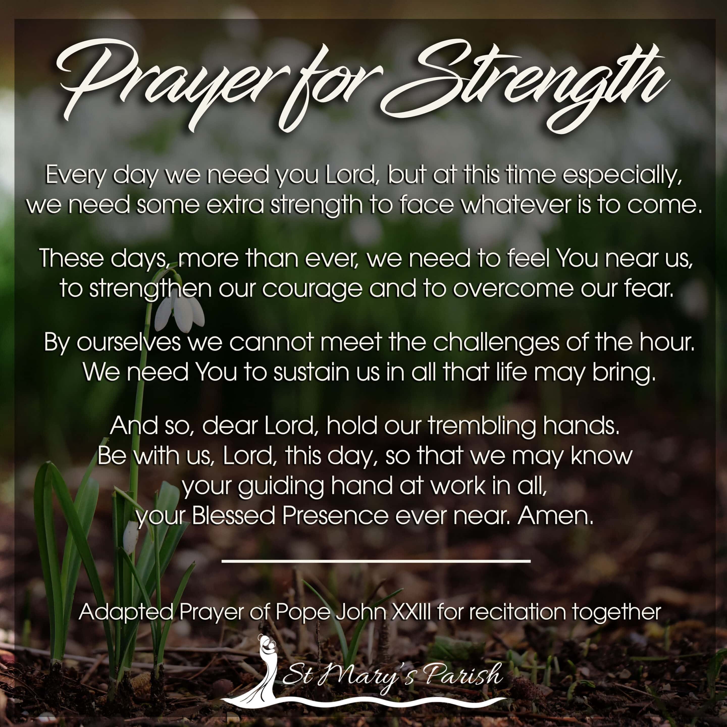 St. Mary's Parish Prayer for strength